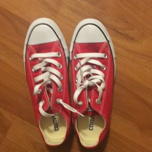 Red Converse shoes! Worn once only!
